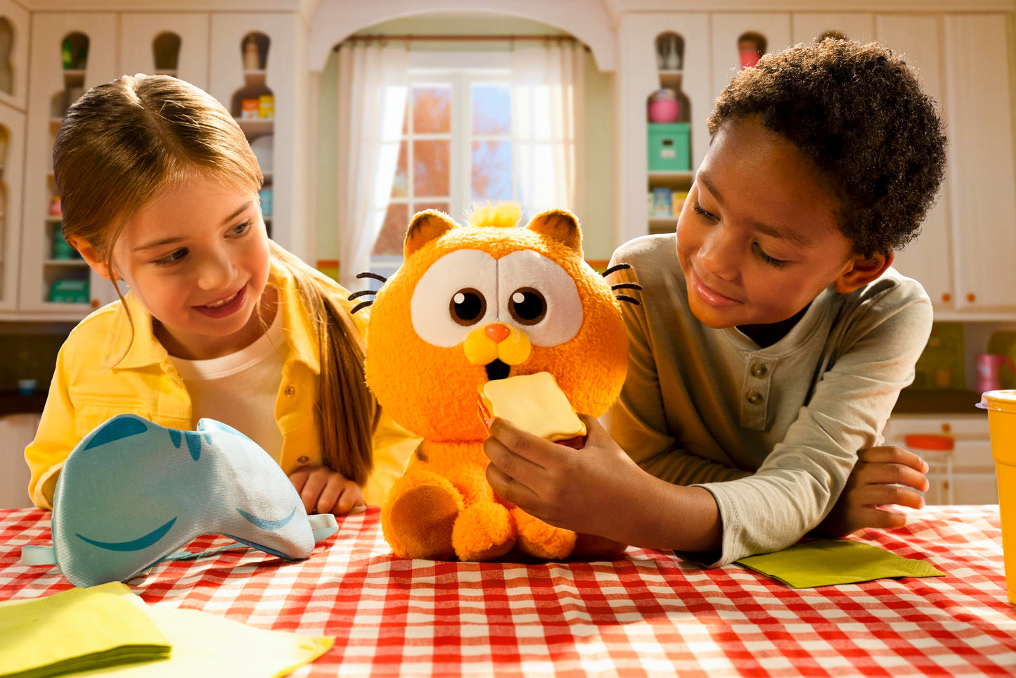 Animagic Baby Garfield Plush – Eat Sleep and Repeat 10 inches with Lasagna & Sleep Mask | Ages 3+
