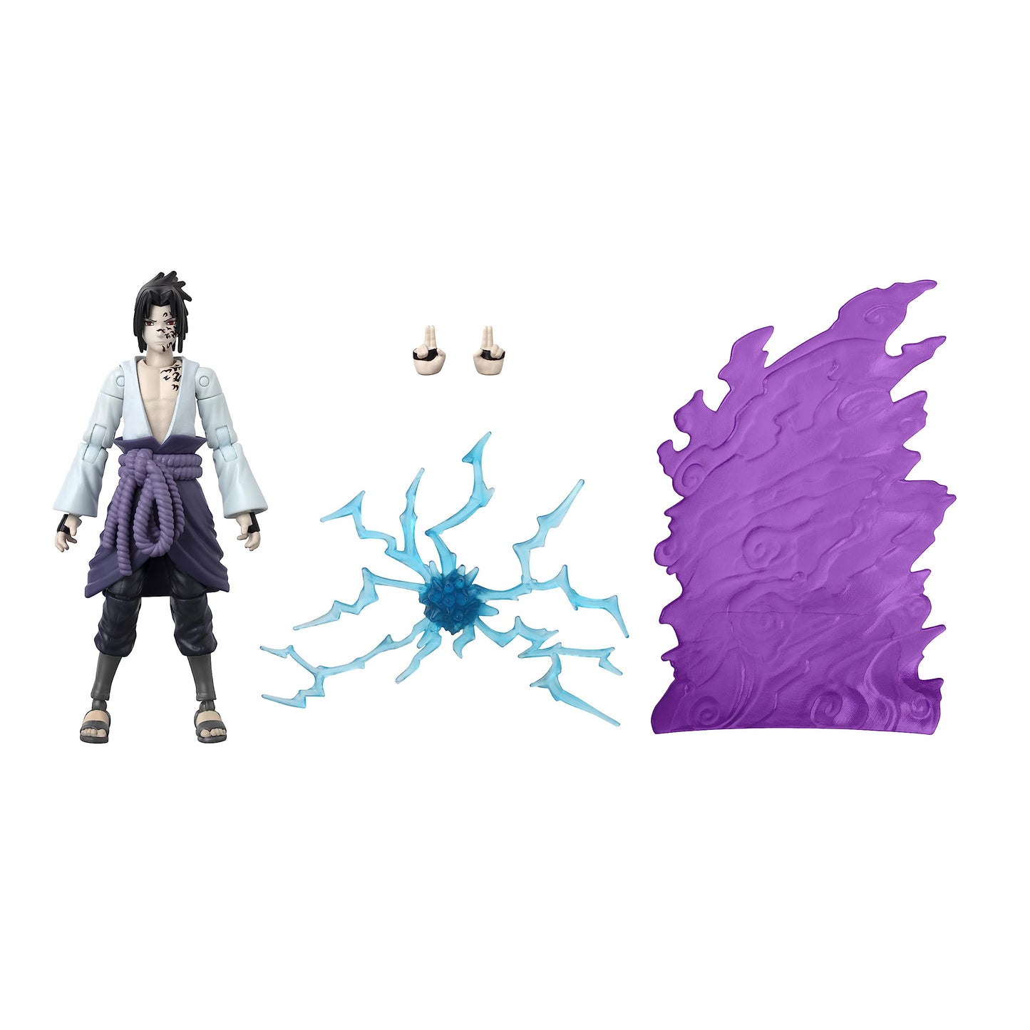 ANIME HEROES Beyond Naruto: Sasuke Uchiha Curse Mark Transformation Action Figure | 6.5-inch Collectible