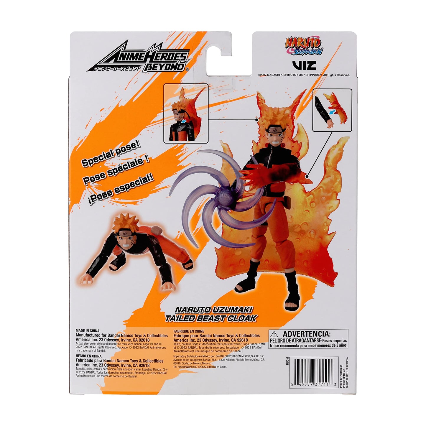 ANIME HEROES Beyond Naruto Shippuden Naruto Action Figure - Three Tail Mode