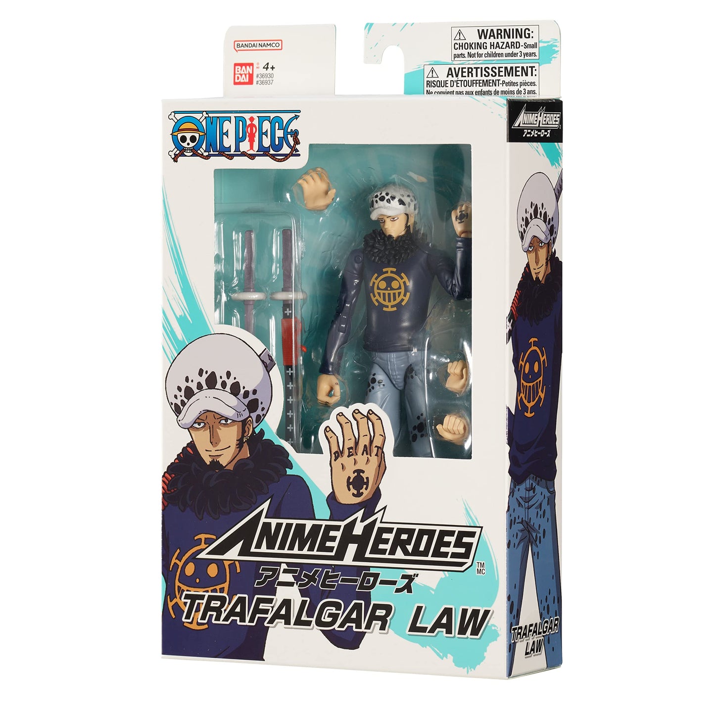 ANIME HEROES Trafalgar Law Action Figure – 6.5-Inch, 20+ Points of Articulation, Premium Packaging