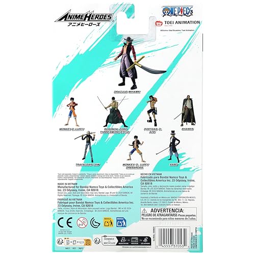 ANIME HEROES - Dracule Mihawk Action Figure | One Piece, 6.5-Inch