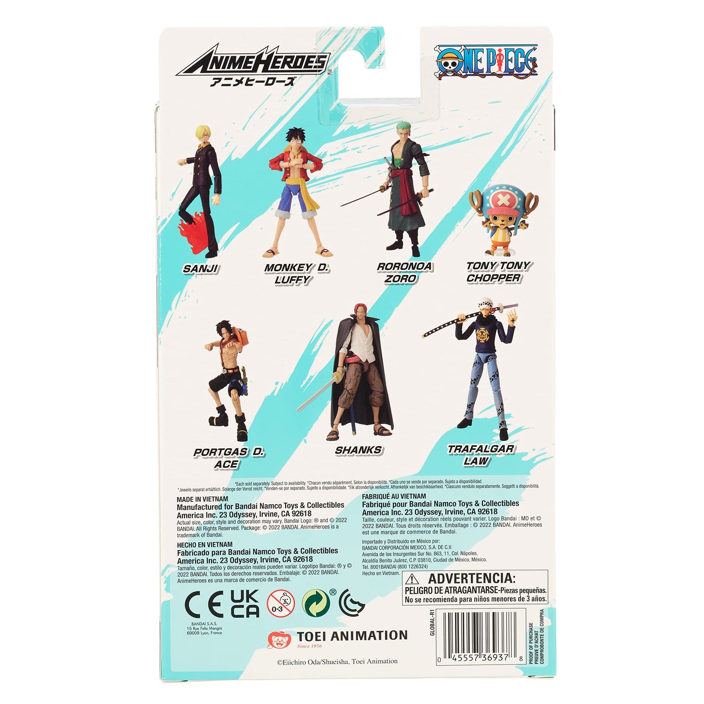 ANIME HEROES Trafalgar Law Action Figure – 6.5-Inch, 20+ Points of Articulation, Premium Packaging