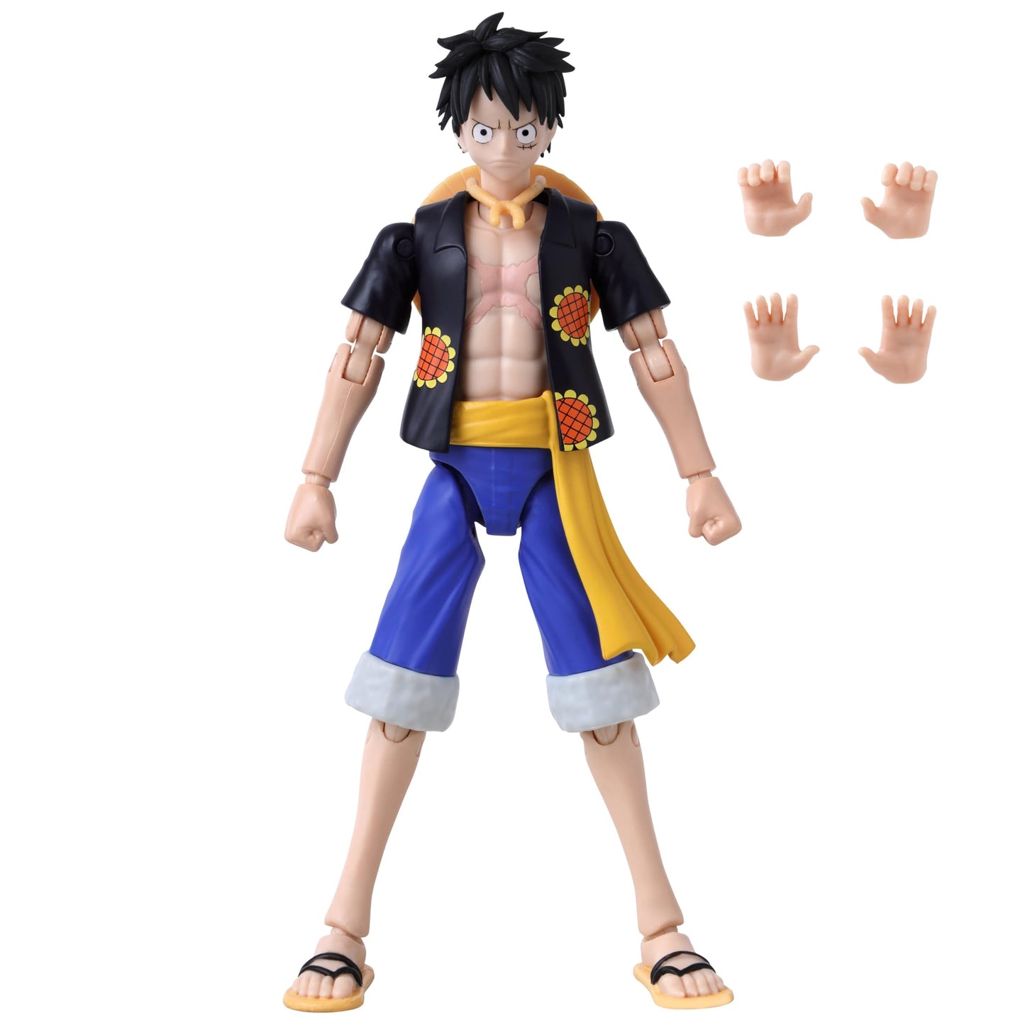 ANIME HEROES - Monkey D. Luffy Dressrosa Verison Action Figure | One Piece 6.5-Inch Figure by Bandai Namco