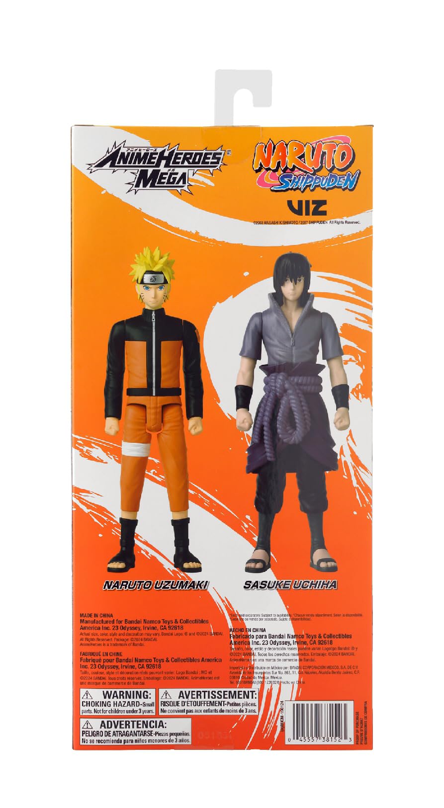 ANIME HEROES Mega Sasuke Uchiha 12-Inch Action Figure | Naruto Collection