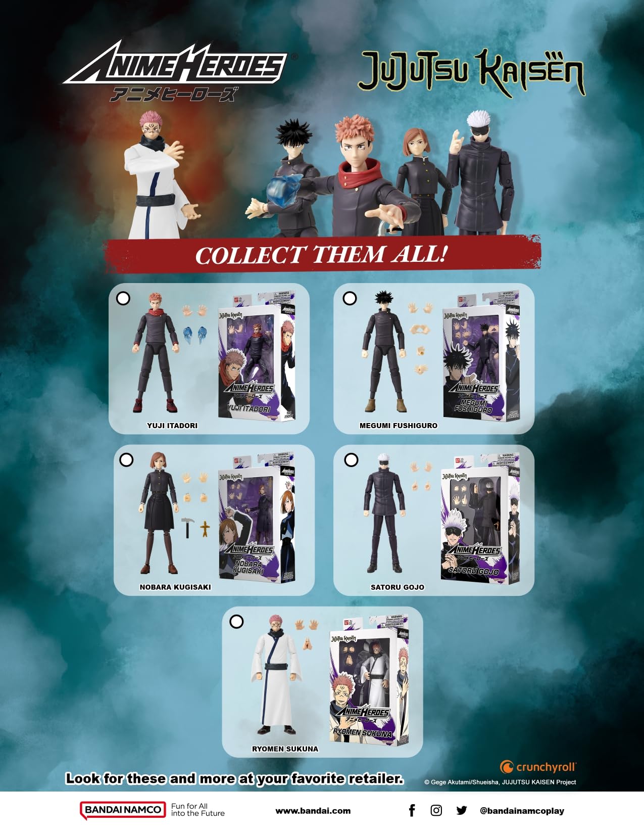 ANIME HEROES Jujutsu Kaisen Megumi Fushiguro Action Figure - 6.5-Inch Collectible