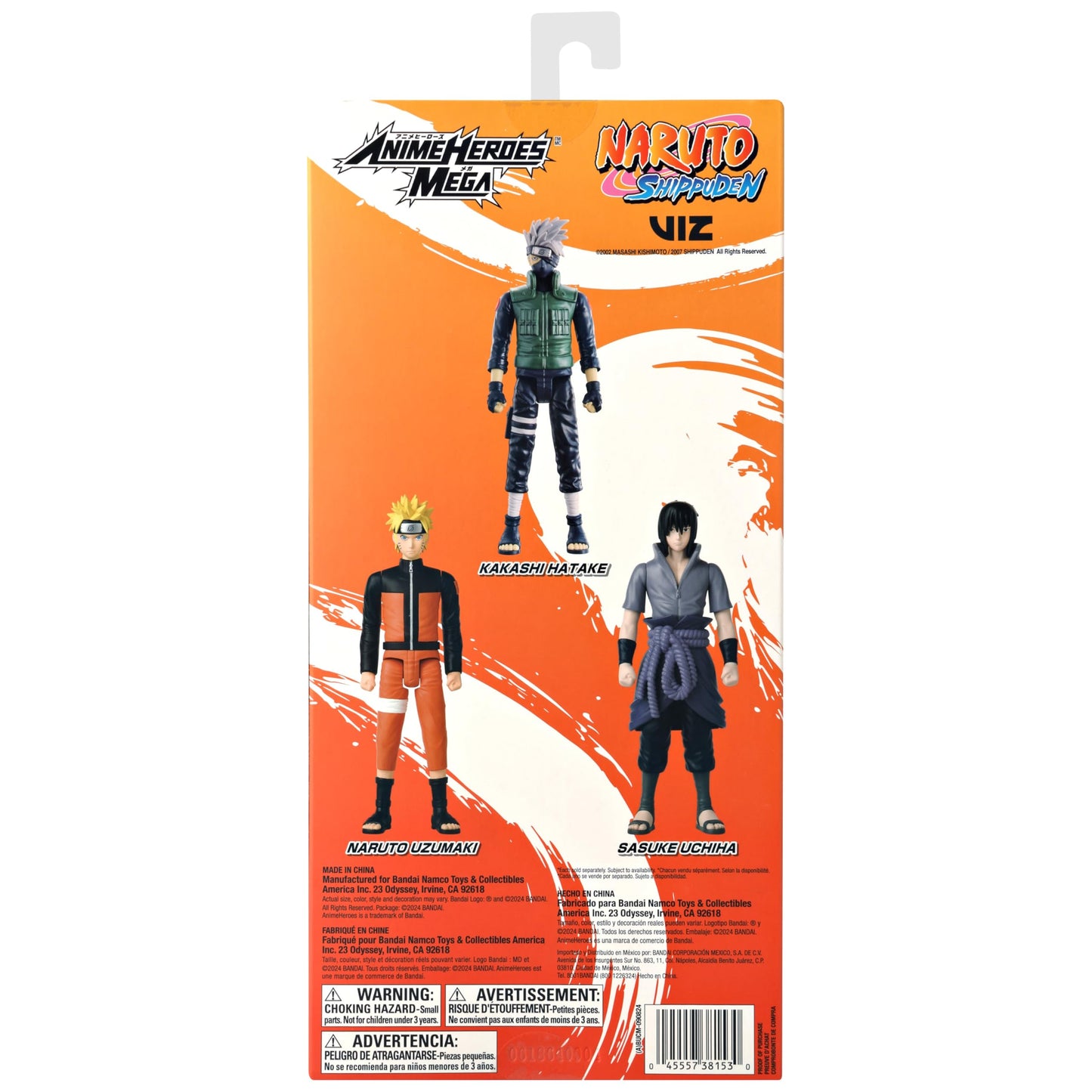 ANIME HEROES MEGA Naruto Kakashi 12-Inch Action Figure | Collectible Toy
