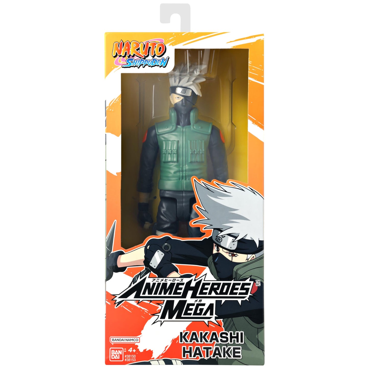 ANIME HEROES MEGA Naruto Kakashi 12-Inch Action Figure | Collectible Toy