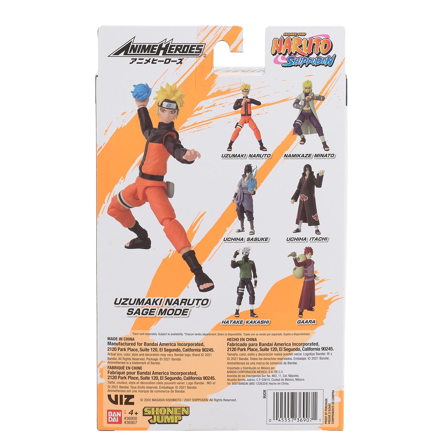 ANIME HEROES Naruto Shippuden: Naruto Uzumaki Sage Mode Action Figure – 6.5-Inch