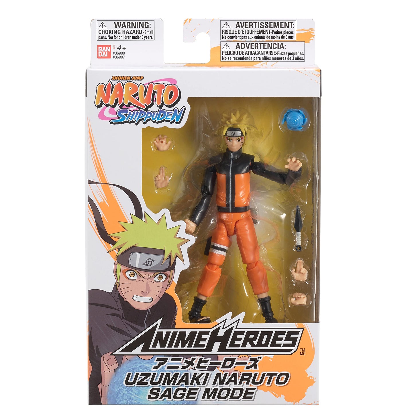 ANIME HEROES Naruto Shippuden: Naruto Uzumaki Sage Mode Action Figure – 6.5-Inch