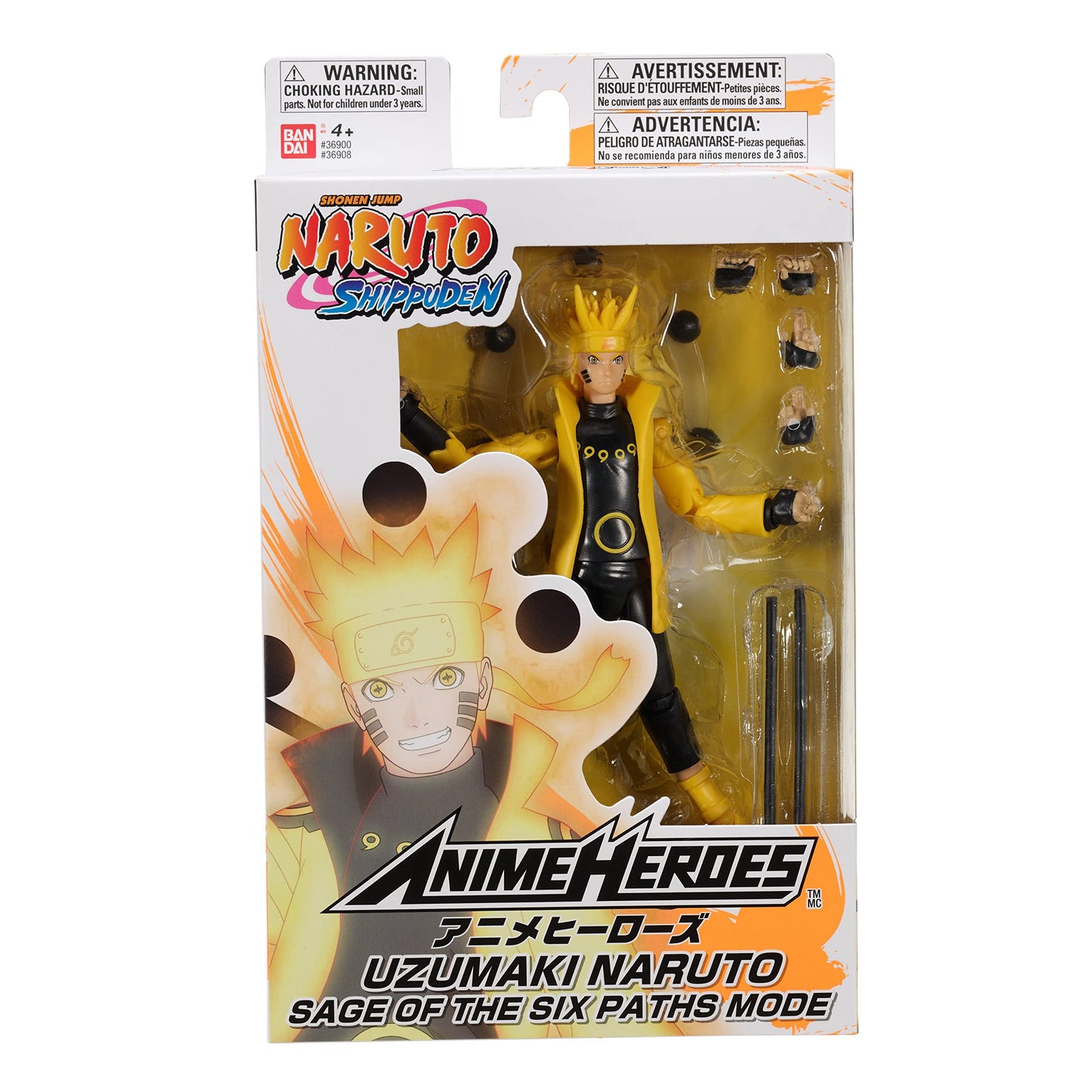 ANIME HEROES Naruto Uzumaki Sage of Six Paths Mode Action Figure | 6.5-Inch Collectible