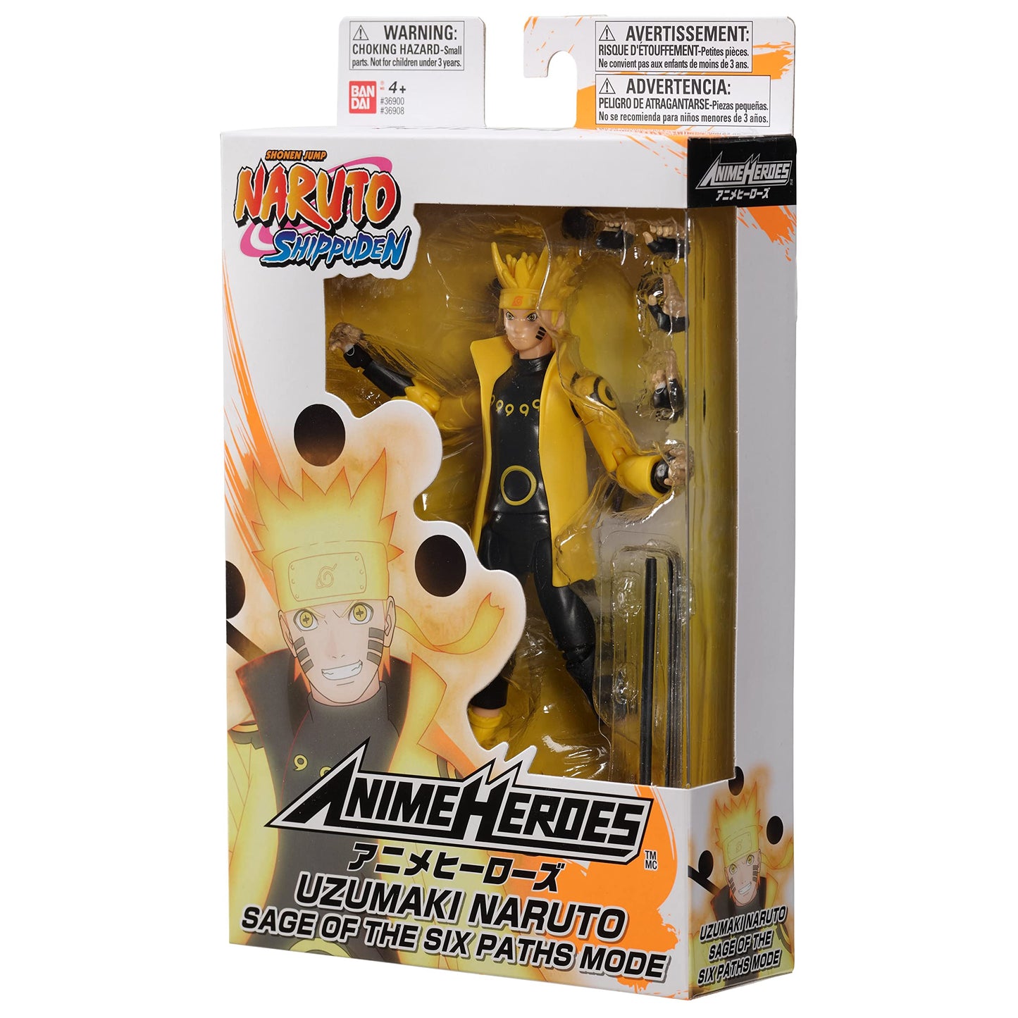 ANIME HEROES Naruto Uzumaki Sage of Six Paths Mode Action Figure | 6.5-Inch Collectible