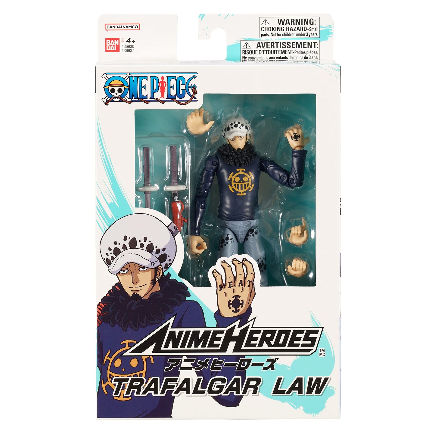 ANIME HEROES Trafalgar Law Action Figure – 6.5-Inch, 20+ Points of Articulation, Premium Packaging