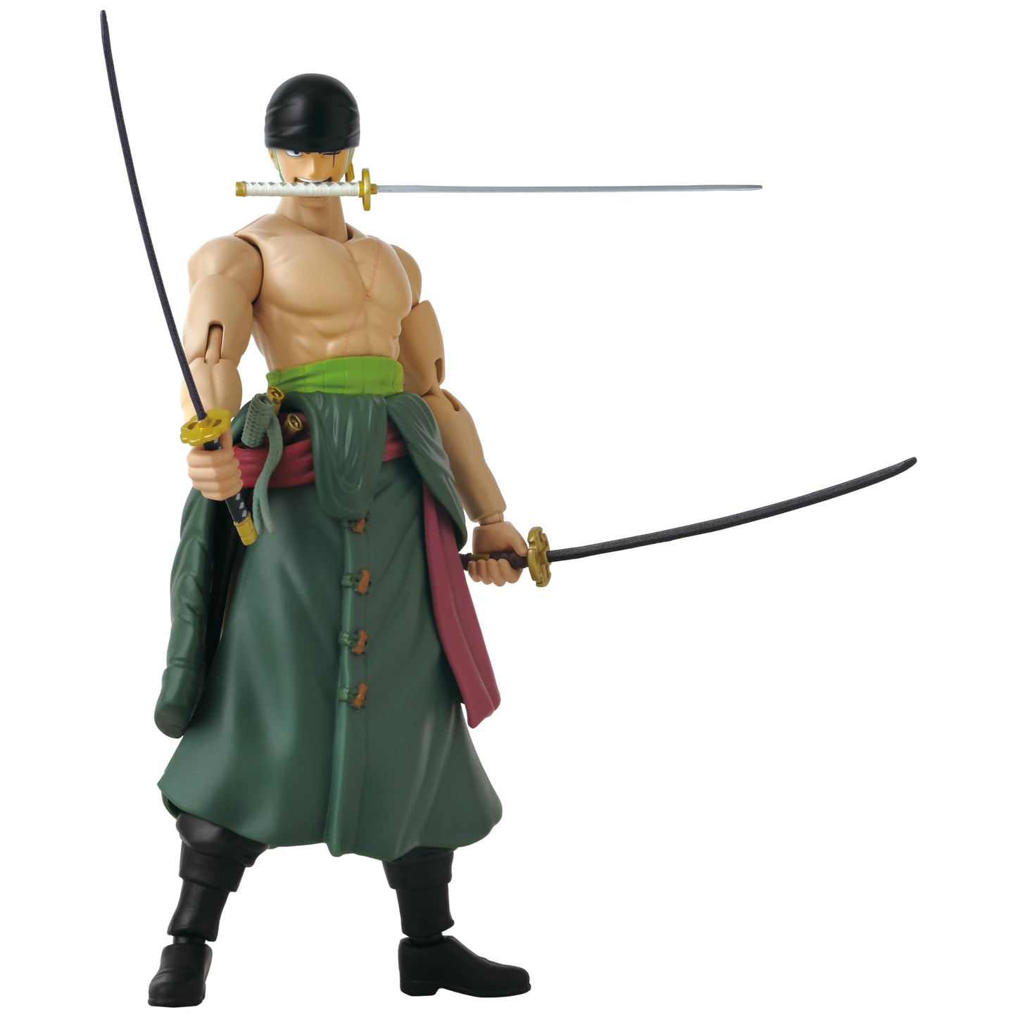 ANIME HEROES One Piece Roronoa Zoro Three Sword Style Action Figure - 6.5 Inch Collectible