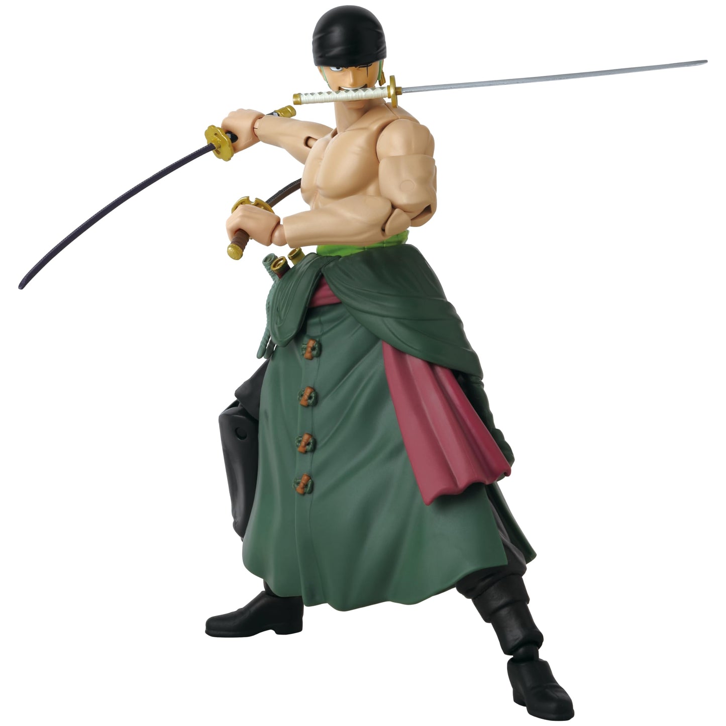 ANIME HEROES One Piece Roronoa Zoro Three Sword Style Action Figure - 6.5 Inch Collectible