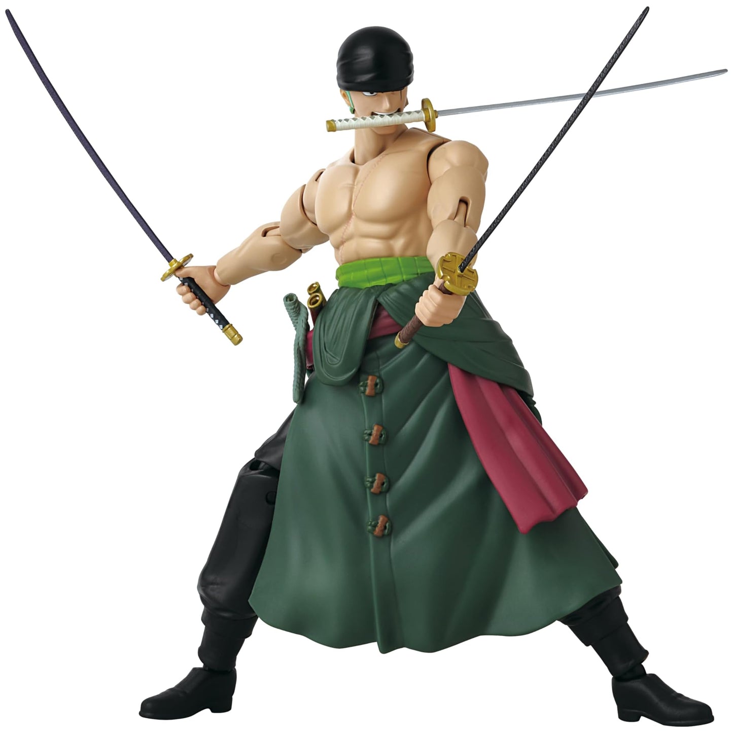ANIME HEROES One Piece Roronoa Zoro Three Sword Style Action Figure - 6.5 Inch Collectible