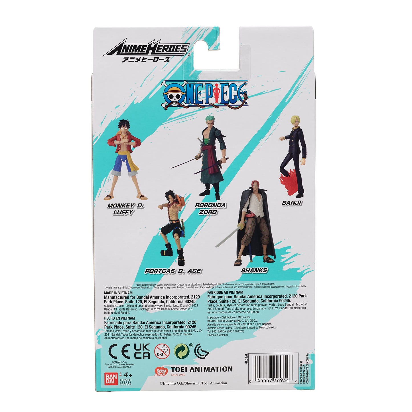 ANIME HEROES One Piece Portgas D. Ace Action Figure – 6.5-Inch
