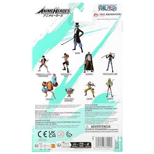 ANIME HEROES - One Piece Sabo Action Figure | 20+ Points of Articulation & Accessories