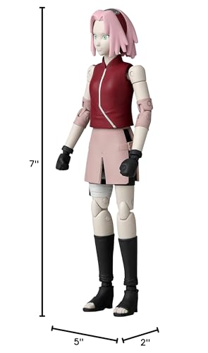 ANIME HEROES Naruto Shippuden Sakura Haruno Action Figure – 6.5-inch, 20+ Points of Articulation