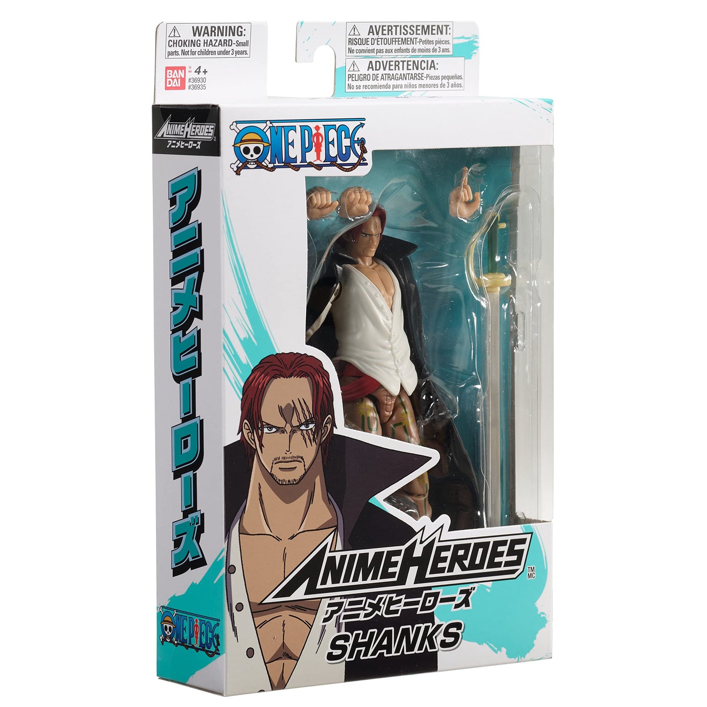 ANIME HEROES Shanks Action Figure – 6.5-Inch One Piece Collectible, 20+ Articulation