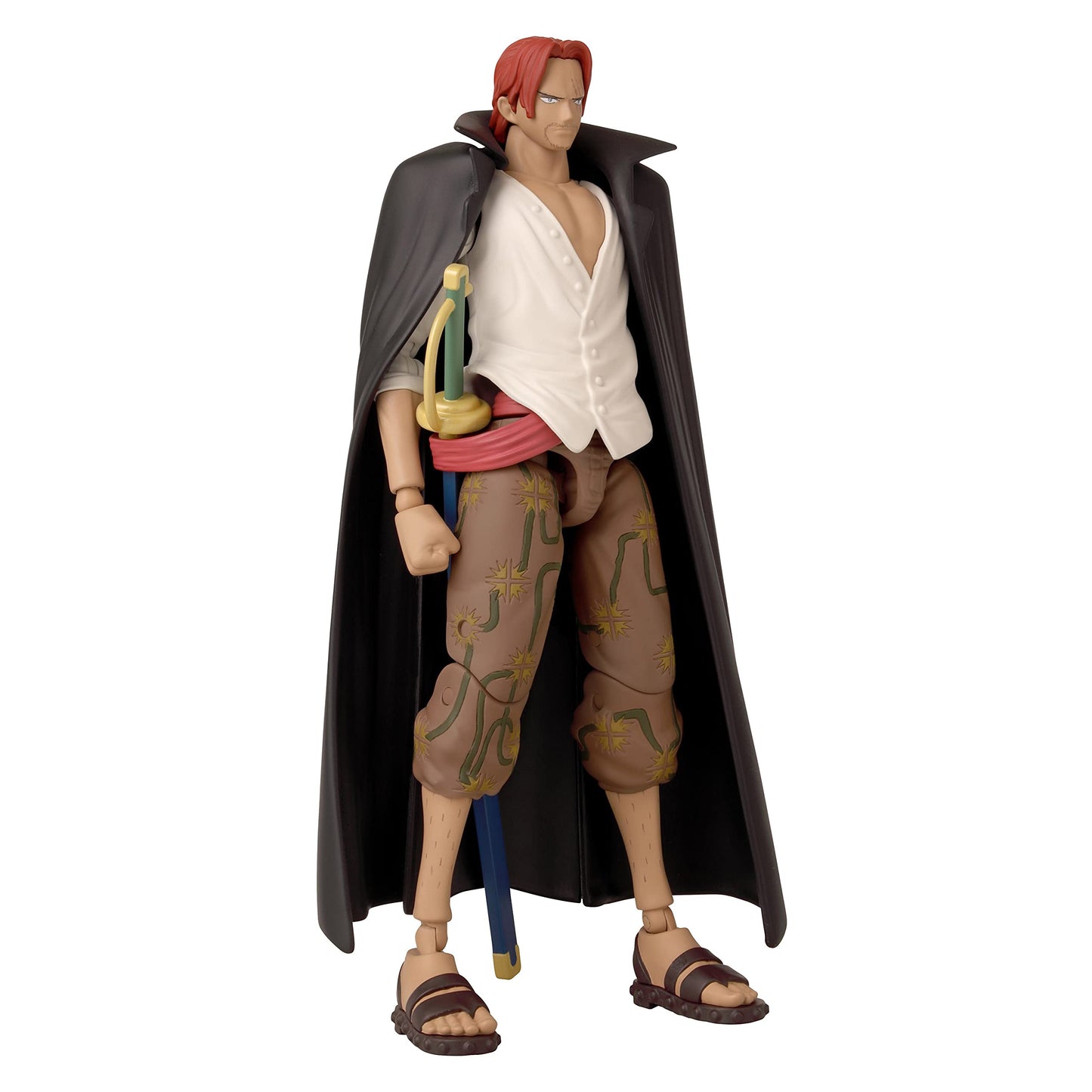 ANIME HEROES Shanks Action Figure – 6.5-Inch One Piece Collectible, 20+ Articulation