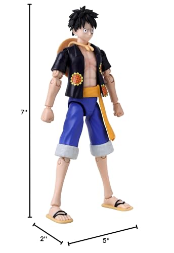ANIME HEROES - Monkey D. Luffy Dressrosa Verison Action Figure | One Piece 6.5-Inch Figure by Bandai Namco