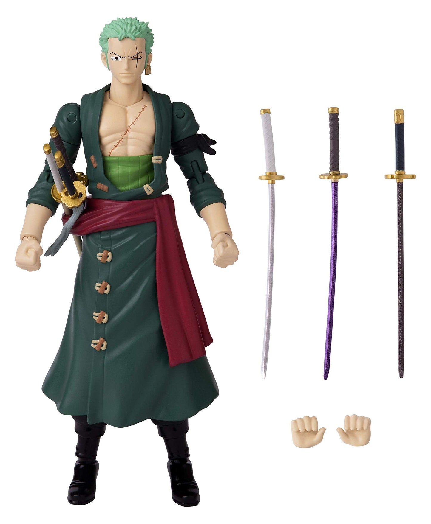 ANIME HEROES One Piece Roronoa Zoro Action Figure – 6.5-Inch, 20+ Articulation