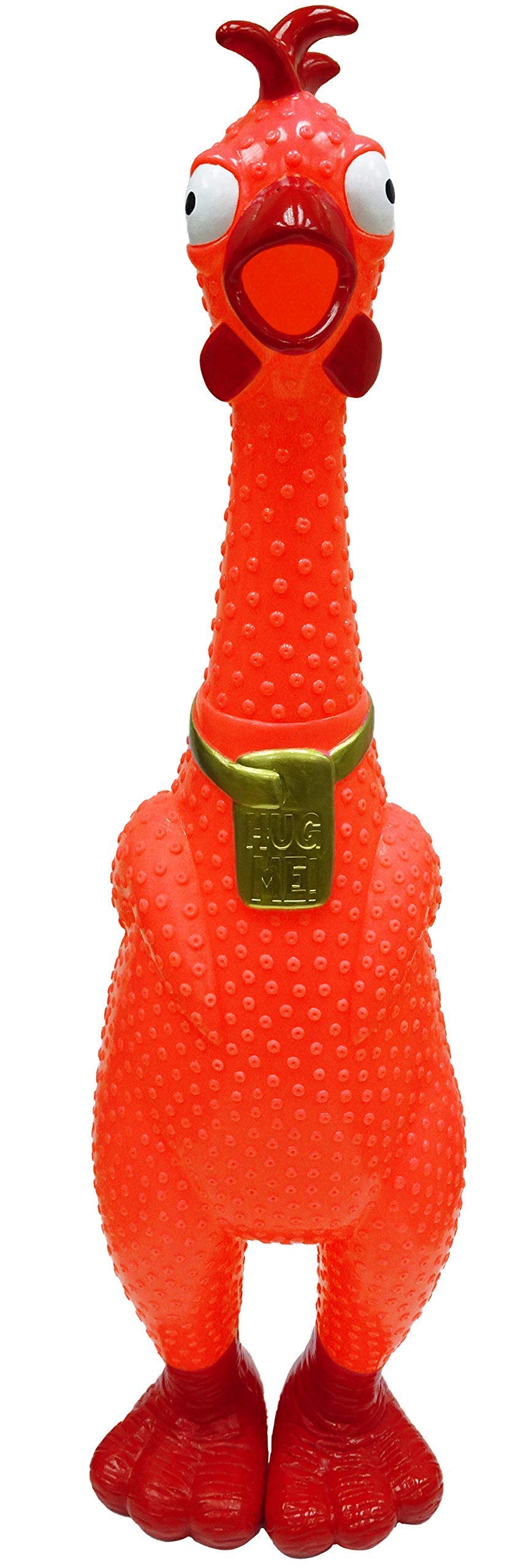 Animolds Hug Me Giant Rubber Chicken — Huge Stress Relief Screaming Toy (45s) | Novelty Gag Gift