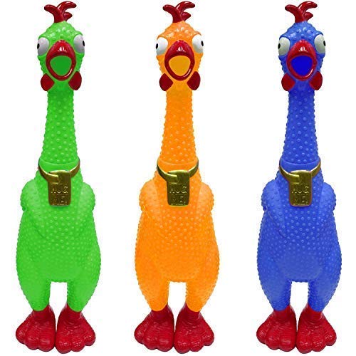 Animolds Hug Me Giant Rubber Chicken — Huge Stress Relief Screaming Toy (45s) | Novelty Gag Gift