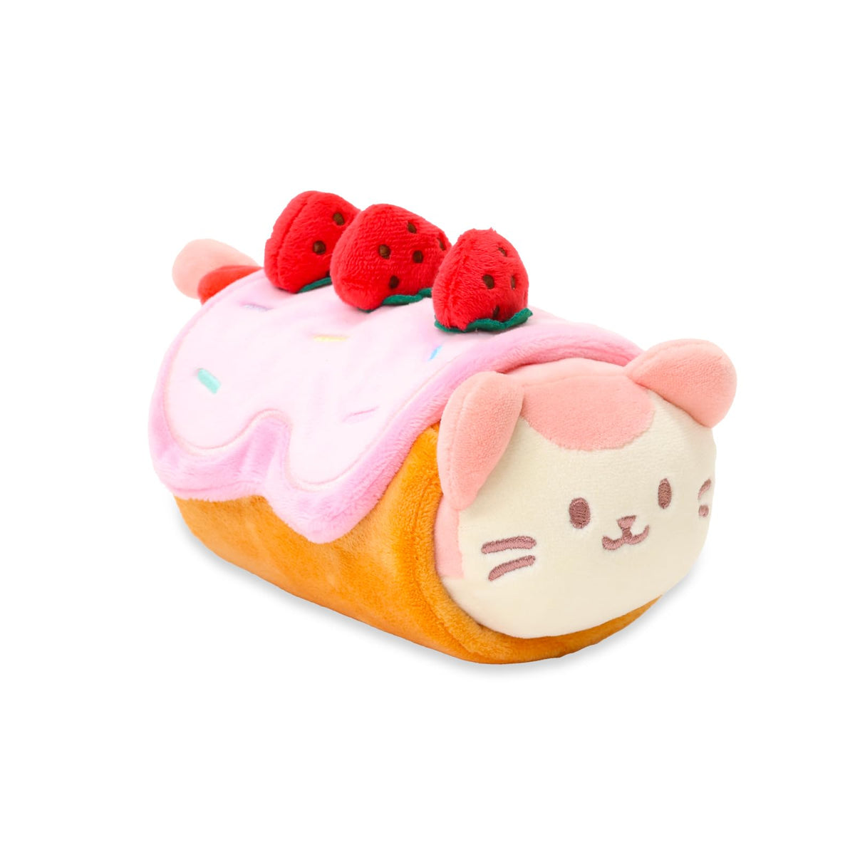 Anirollz Kittiroll Plush in Roll Cake Outfitz – Removable Costume, Cute Kawaii Plush Toy