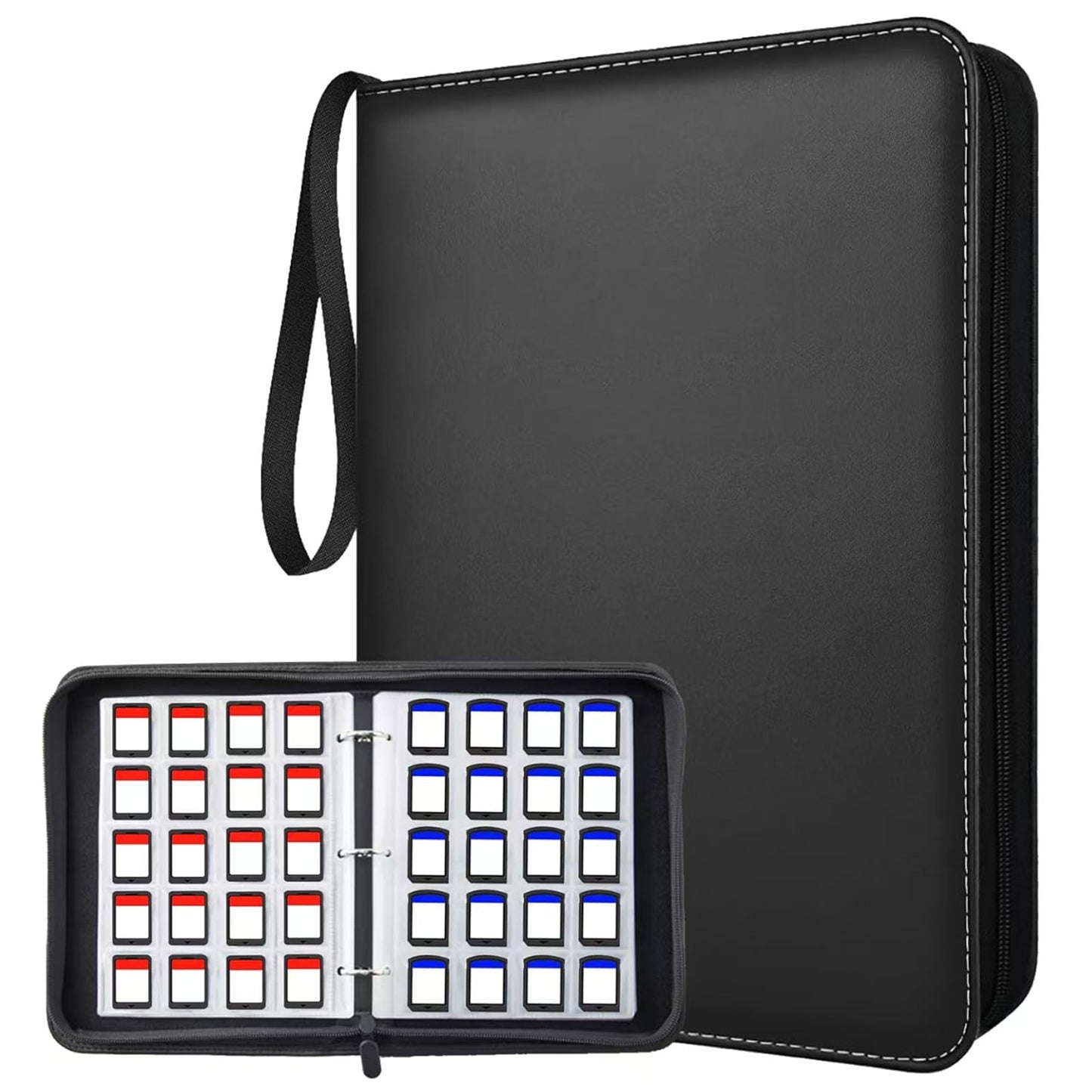 ANIXITECH 300-Slot Card Binder for ACNH – Portable Game Card Organizer (Black)