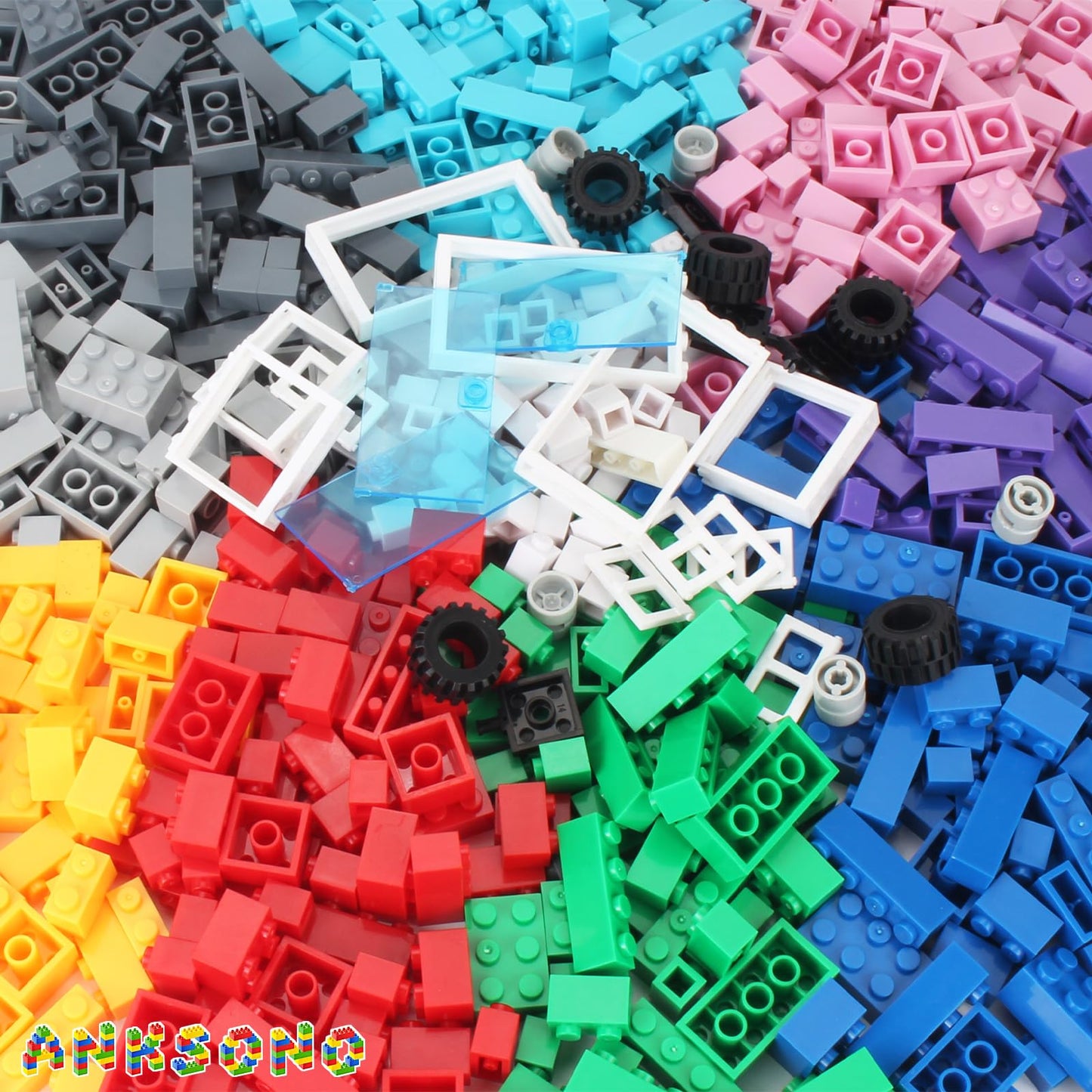 Anksono 1500-Piece Building Bricks Set – Compatible with Major Brands | Ages 3-10