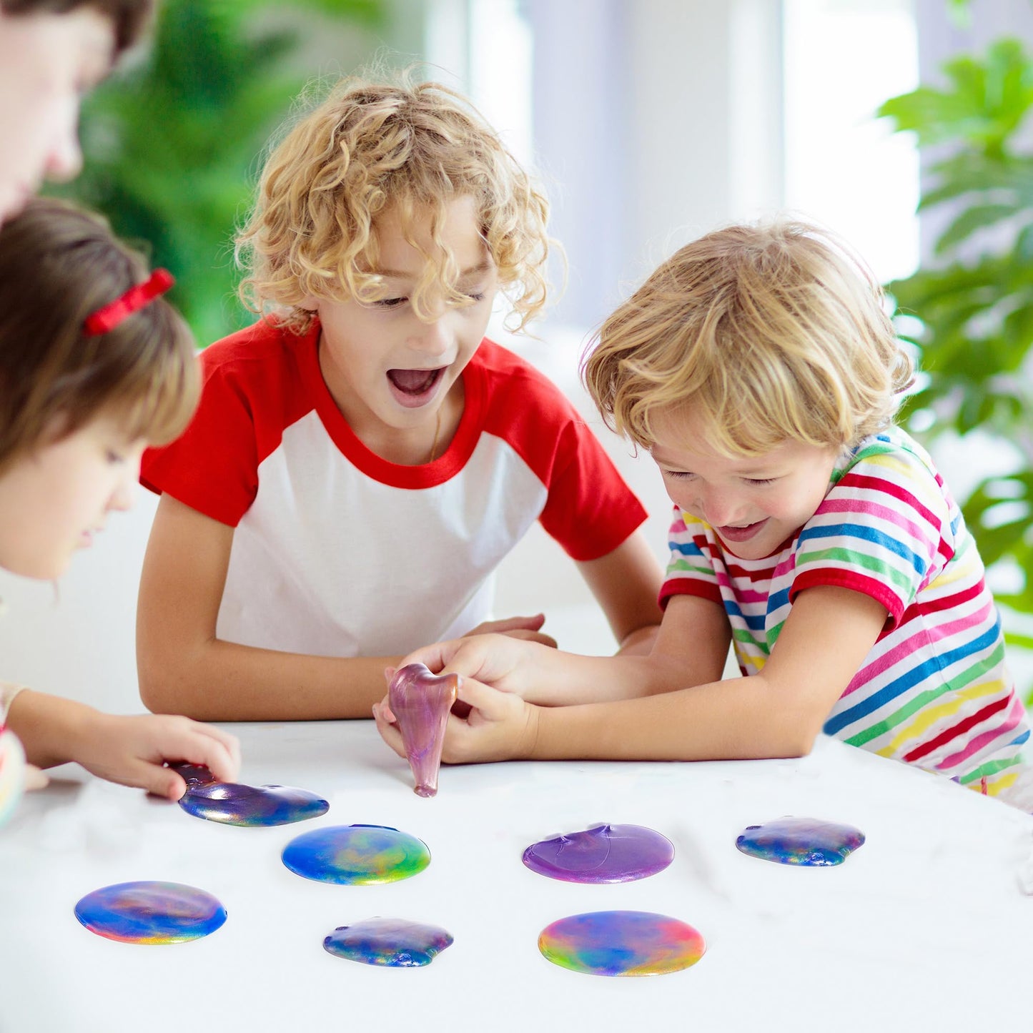 Ankyle Galaxy Slime 24-Pack - Stretchy, Non-Sticky Party Favors for Kids