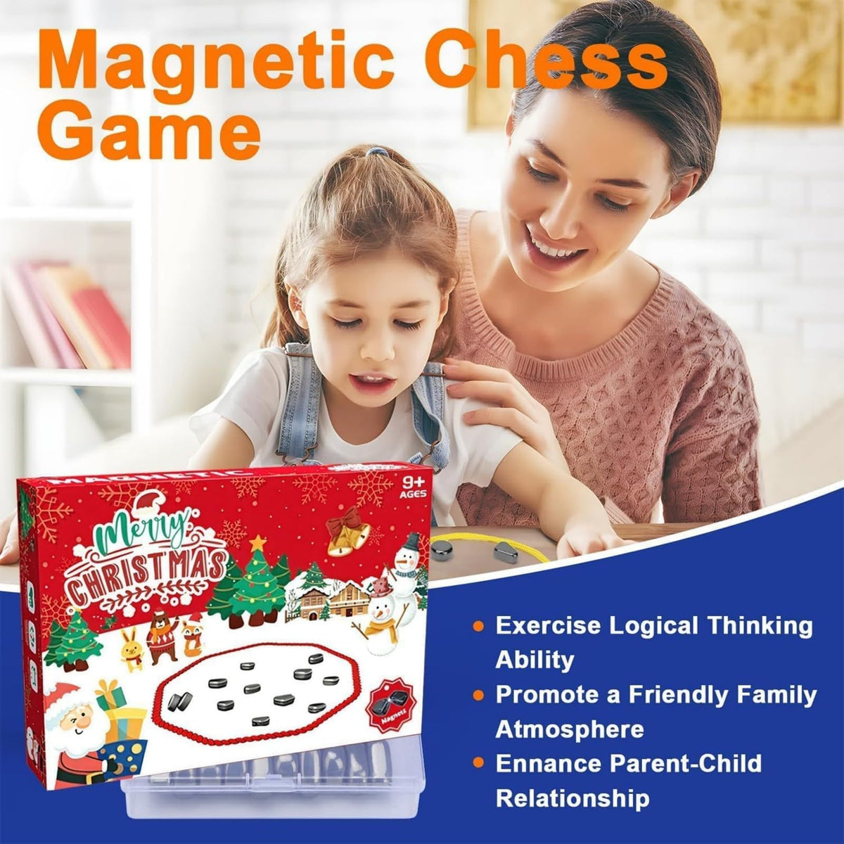 AnLipro 30-Piece Magnetic Chess Set with Rope Board — Portable Strategy Game for All Ages