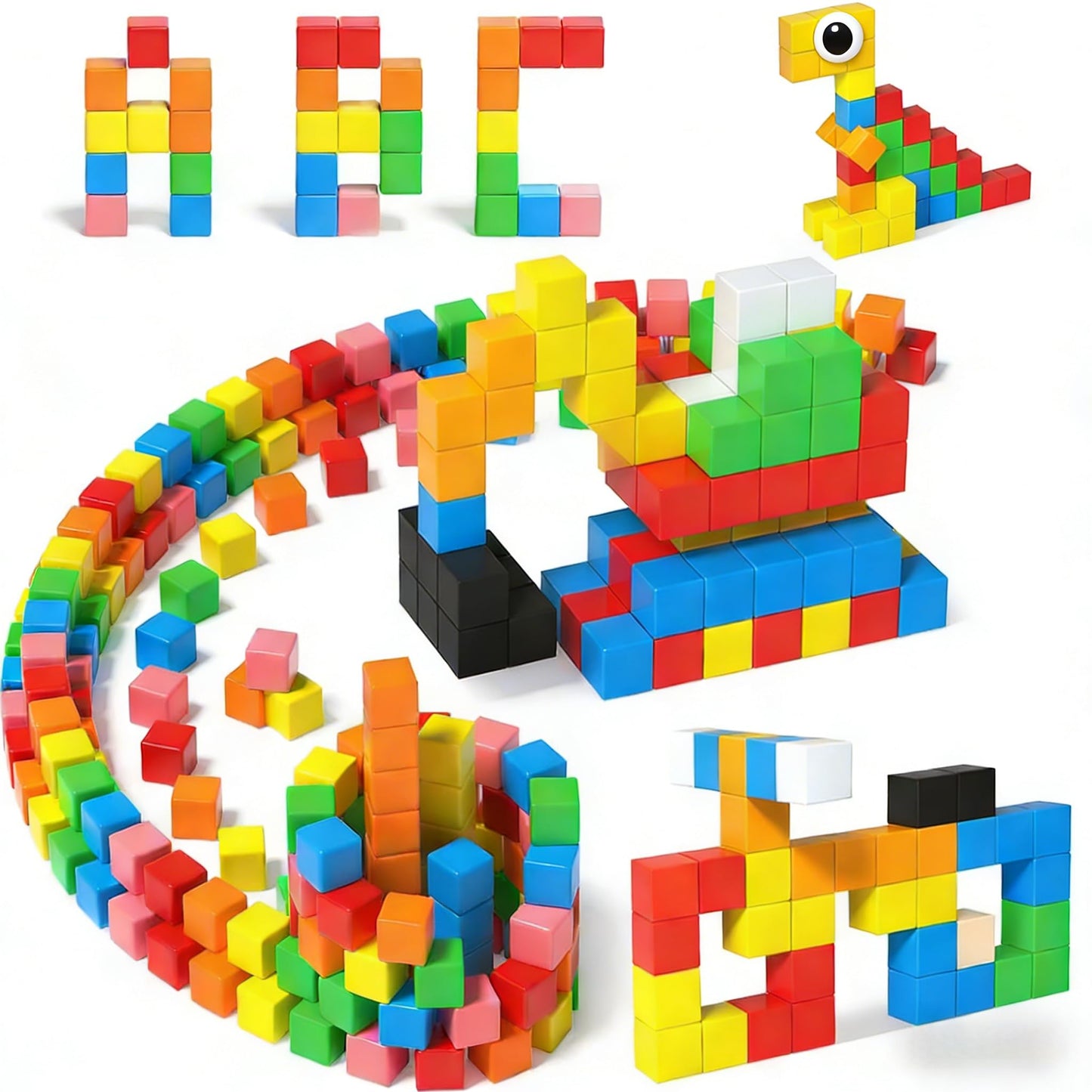 Annexfun 56PCS Magnetic Blocks – Montessori STEM Toys for Ages 3+