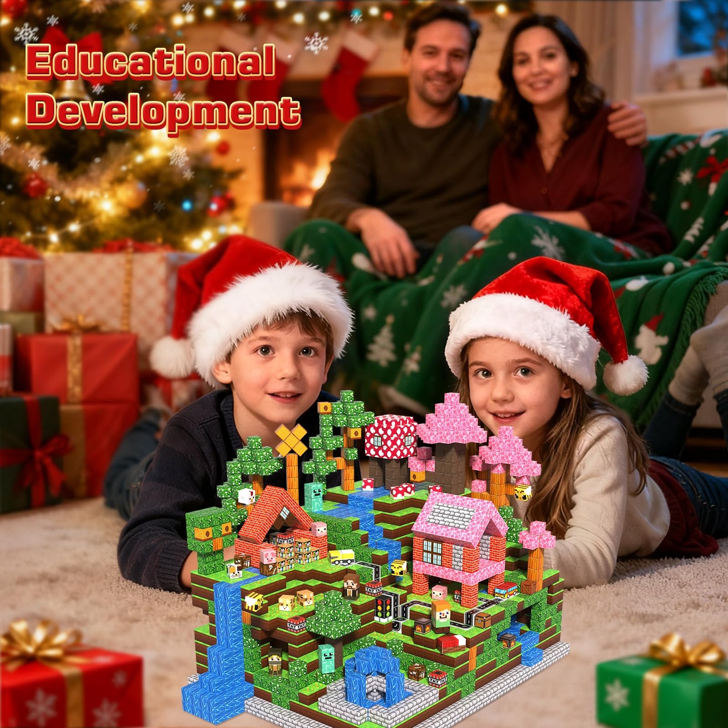 Annexfun Magnetic Blocks – 300-Piece STEM Building Set for Kids 3+ | Forest Road Theme