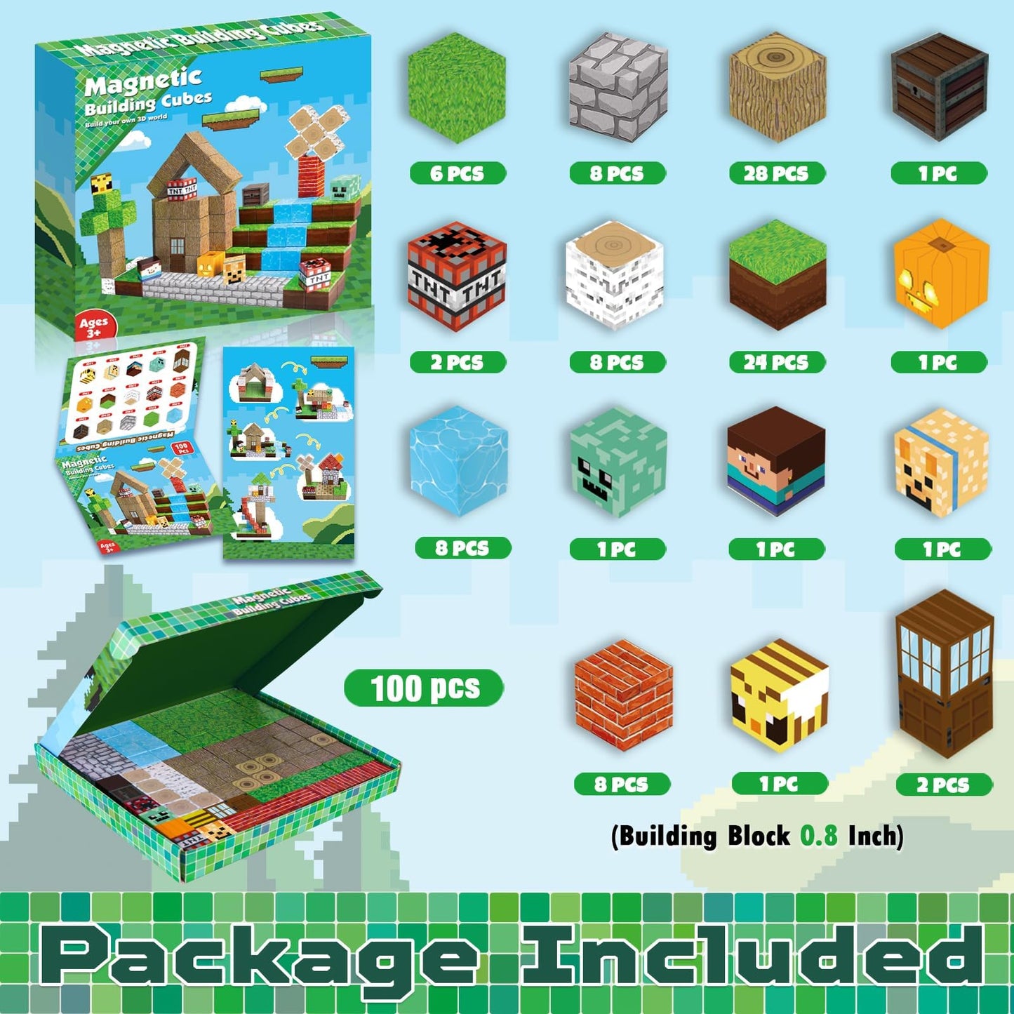 Annexfun Magnetic Blocks 100PCS – STEM Building Toys for Kids 3+ (2026 Upgrade)