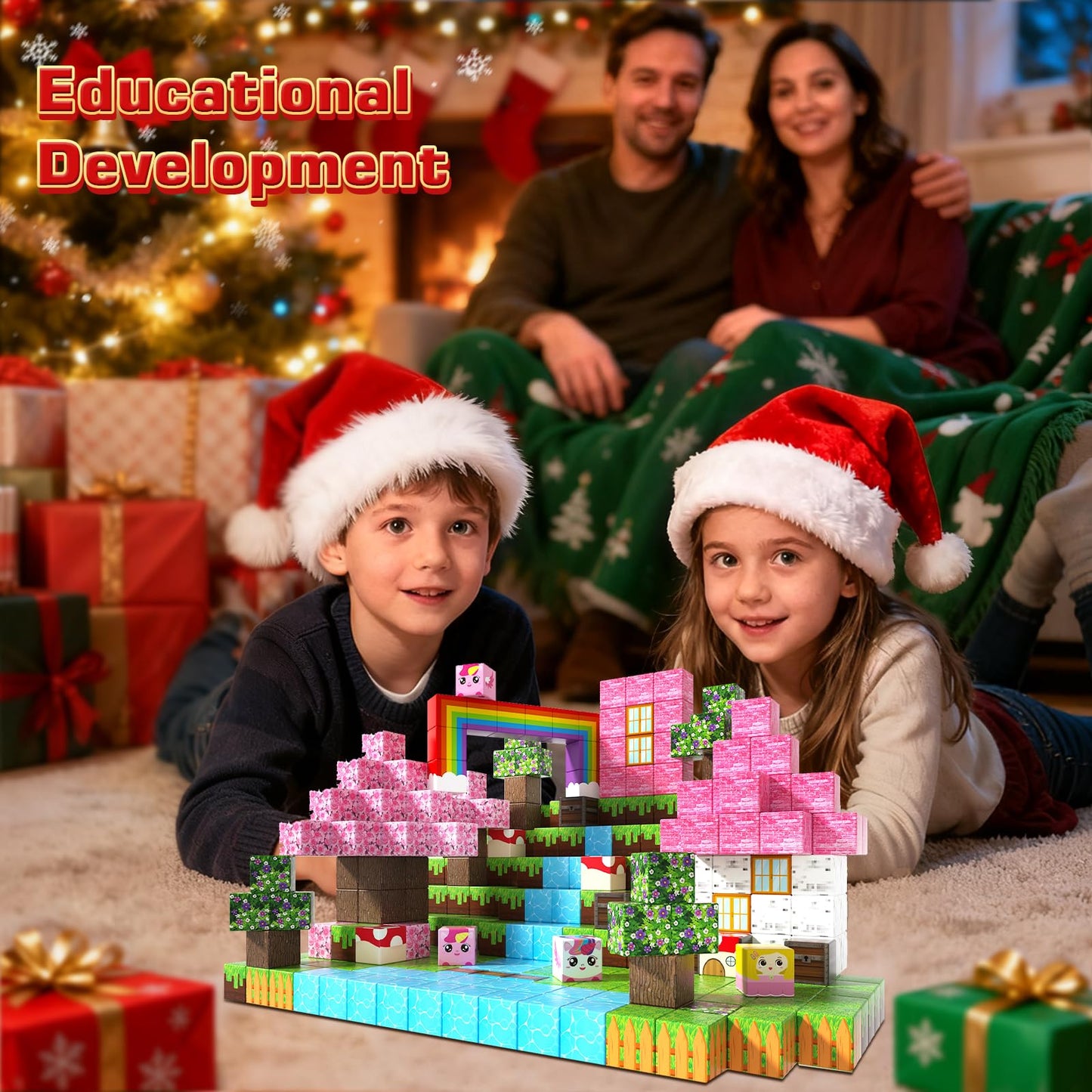 Annexfun Magnetic Blocks 100PCS Unicorn Cubes – STEM & Sensory Toys for Kids 3–10