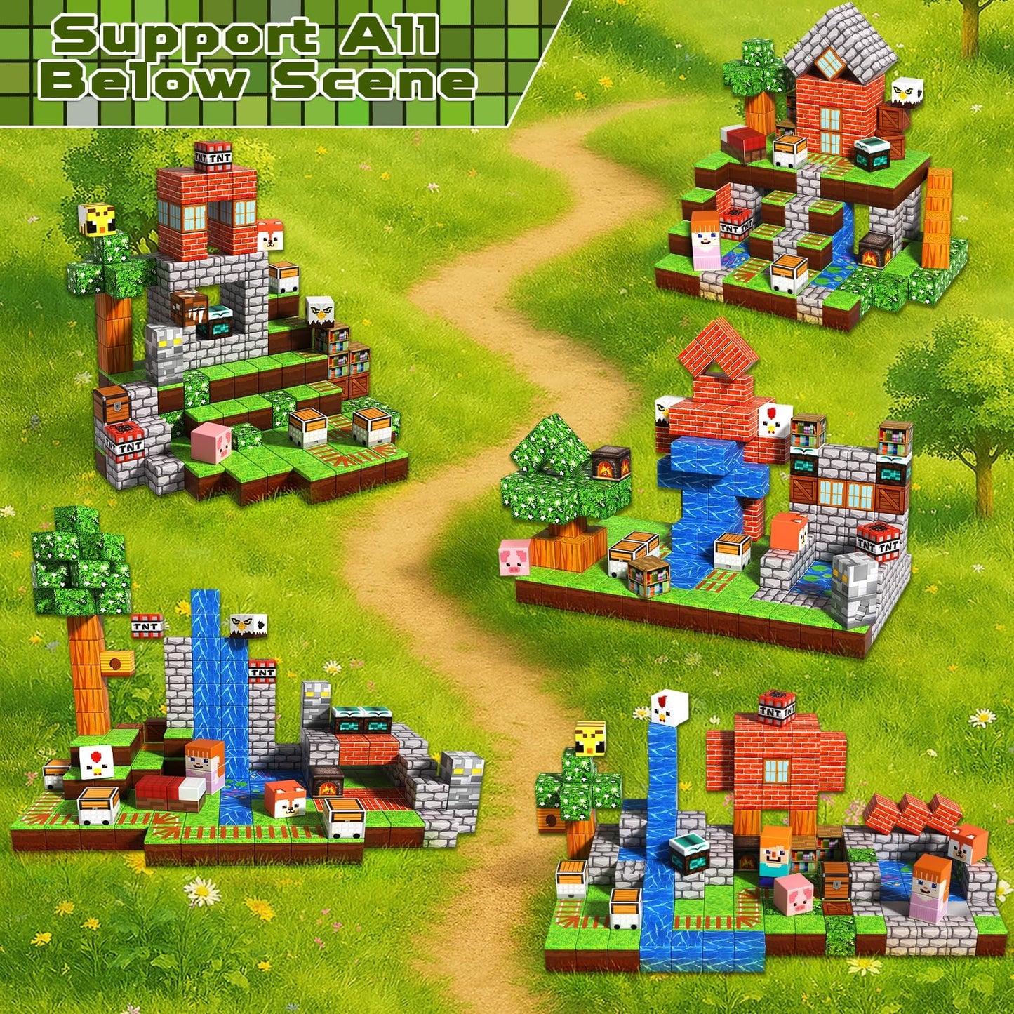 Annexfun 200 PCS Magnetic Blocks – STEM Building Kit for Kids 3+