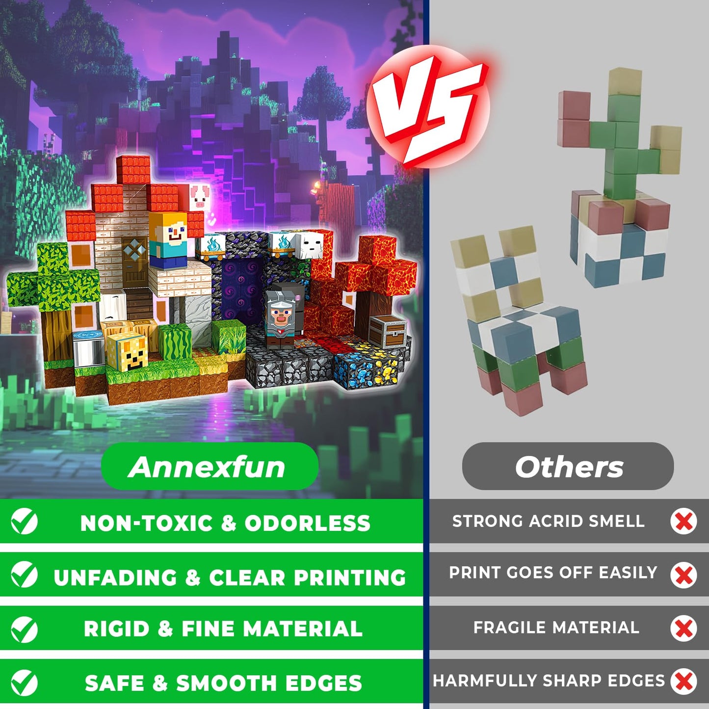 Annexfun Magnetic Blocks 150PCS – Forest Portal STEM Building Toys for Kids 3+