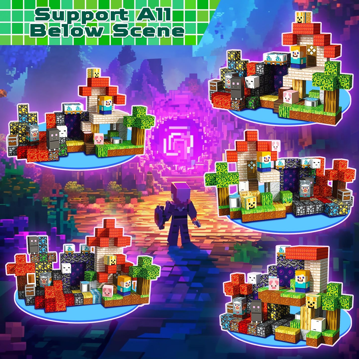 Annexfun Magnetic Blocks 150PCS – Forest Portal STEM Building Toys for Kids 3+