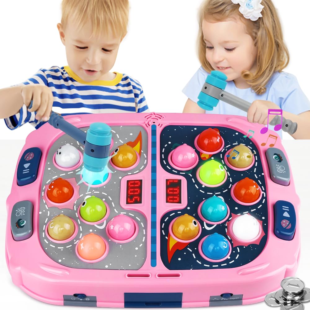 ANNKIE Whack Game Mole for Kids — Interactive Toy with Sound, Light & 2 Hammers