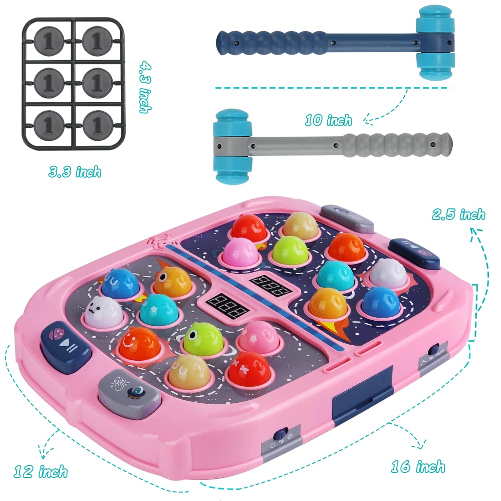 ANNKIE Whack Game Mole for Kids — Interactive Toy with Sound, Light & 2 Hammers