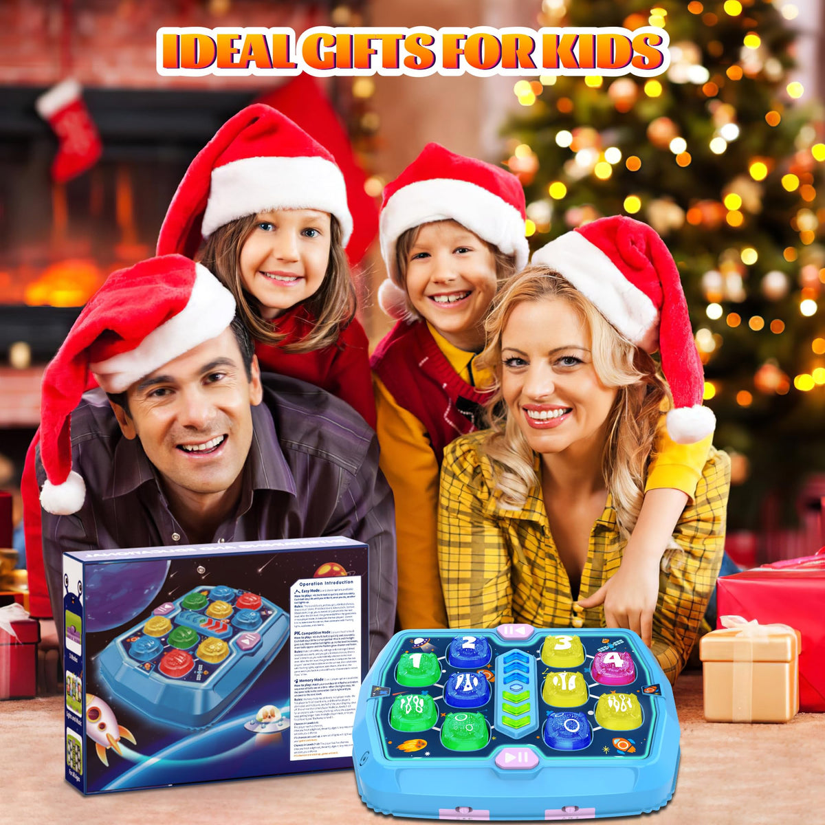 ANNKIE Whack Game Mole — Interactive Pounding Toy for Toddlers 3-8 with 2 Hammers, 3 Modes, Music & Light
