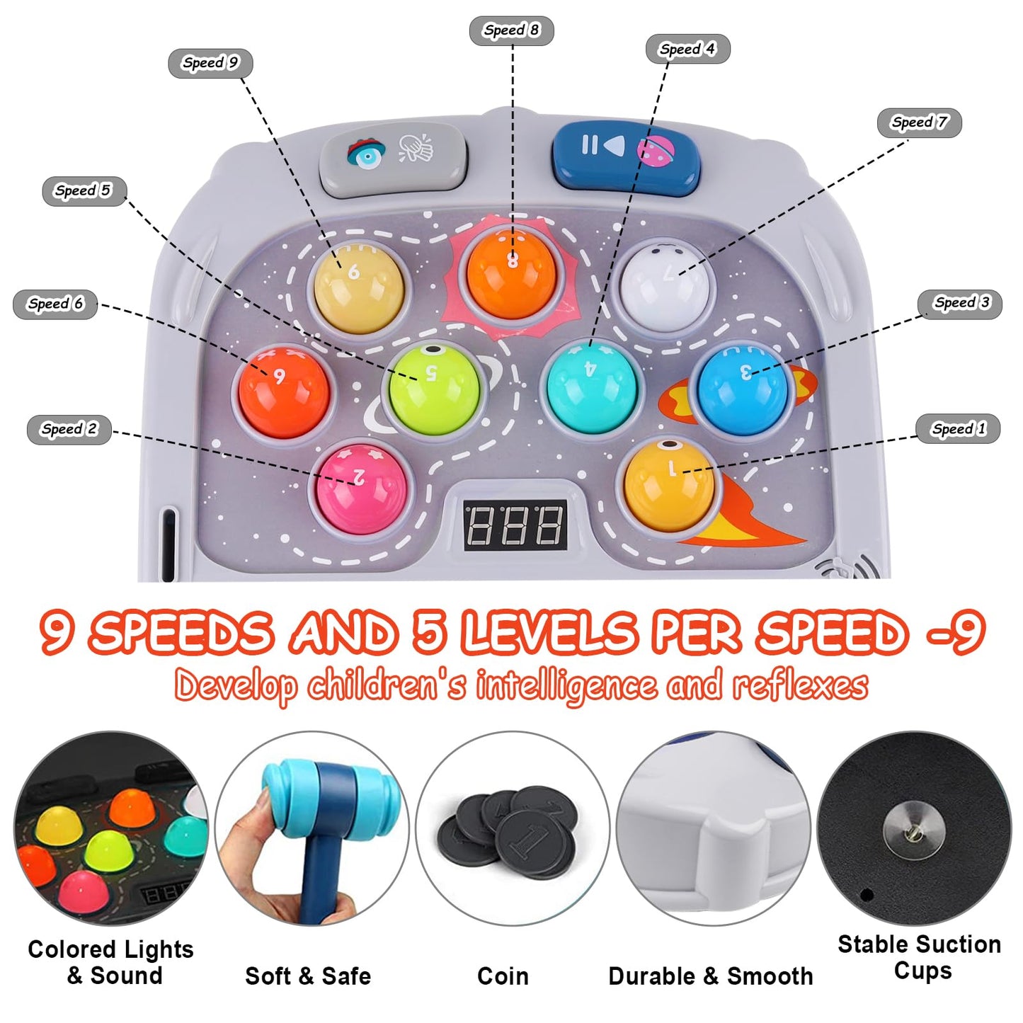 ANNKIE Whack Mole Game for Kids – Interactive Sound & Light Pound Toy (3–12 Years)