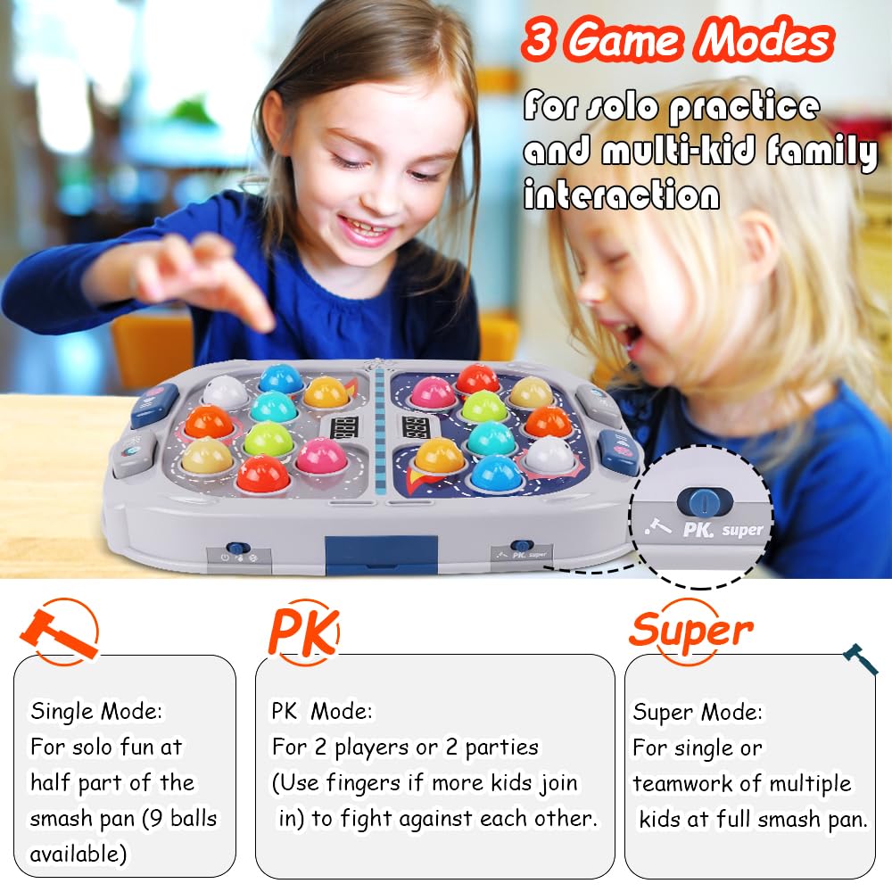 ANNKIE Whack Mole Game for Kids – Interactive Sound & Light Pound Toy (3–12 Years)