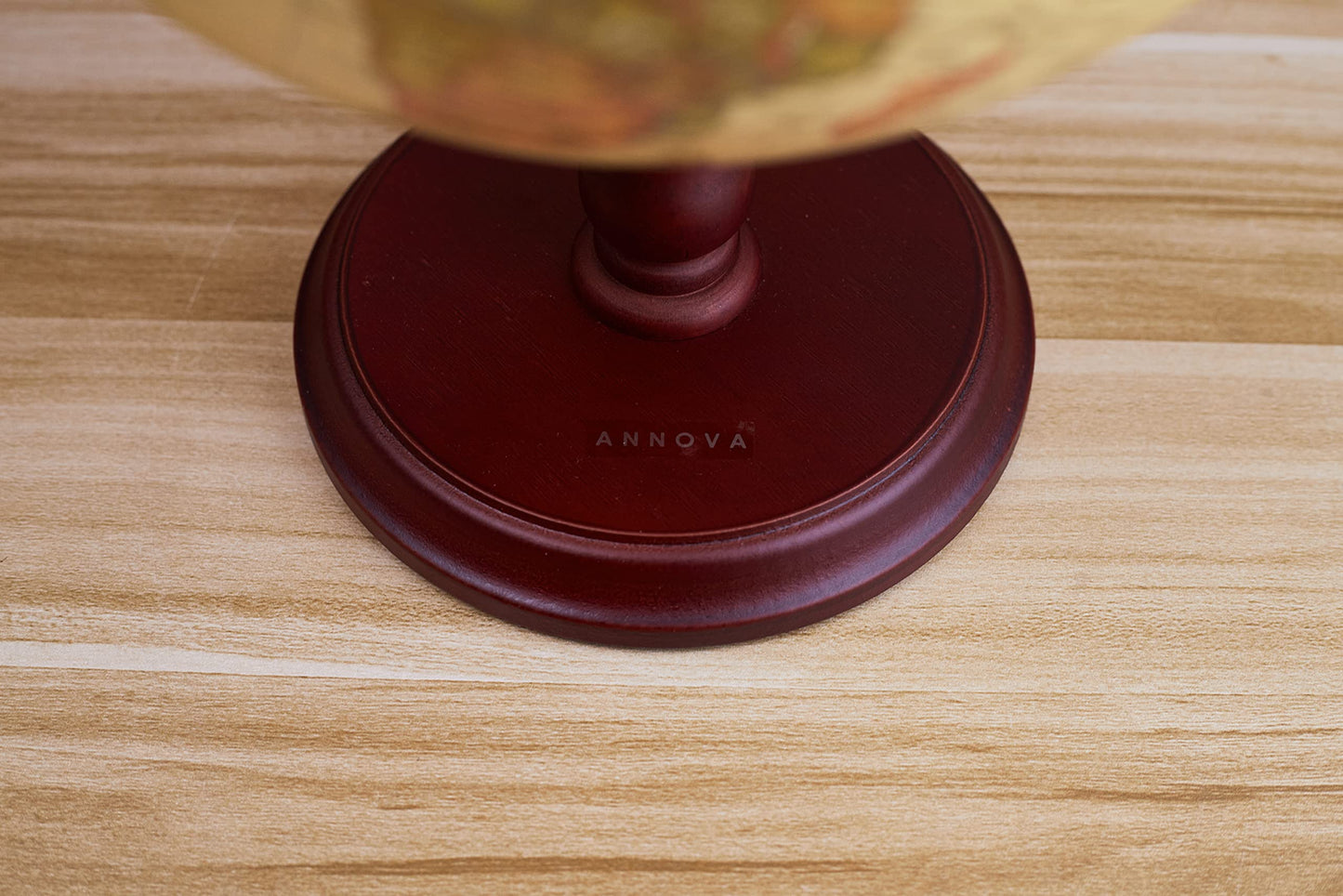 ANNOVA Antique Globe 10-Inch – Wooden Base Rotating World Atlas for Home, Office, School