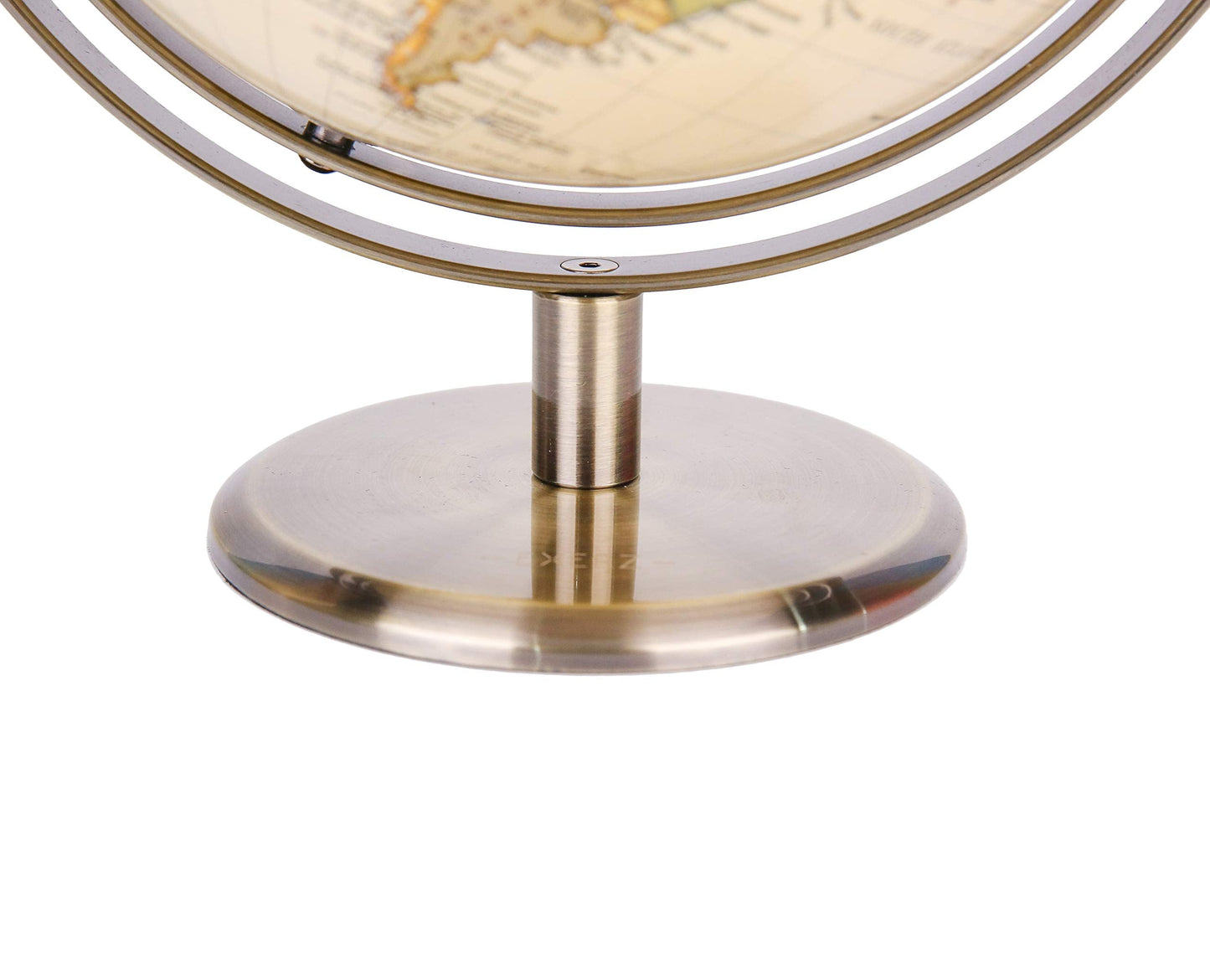 ANNOVA 8-Inch World Globe with Bronze Arc – 360° Rotating Antique Desktop Globe