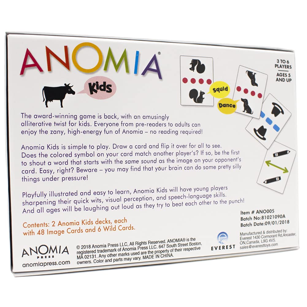 Anomia Kids – Fun Family Card Game for 3-6 Players | Family Night & Road Trip Activity