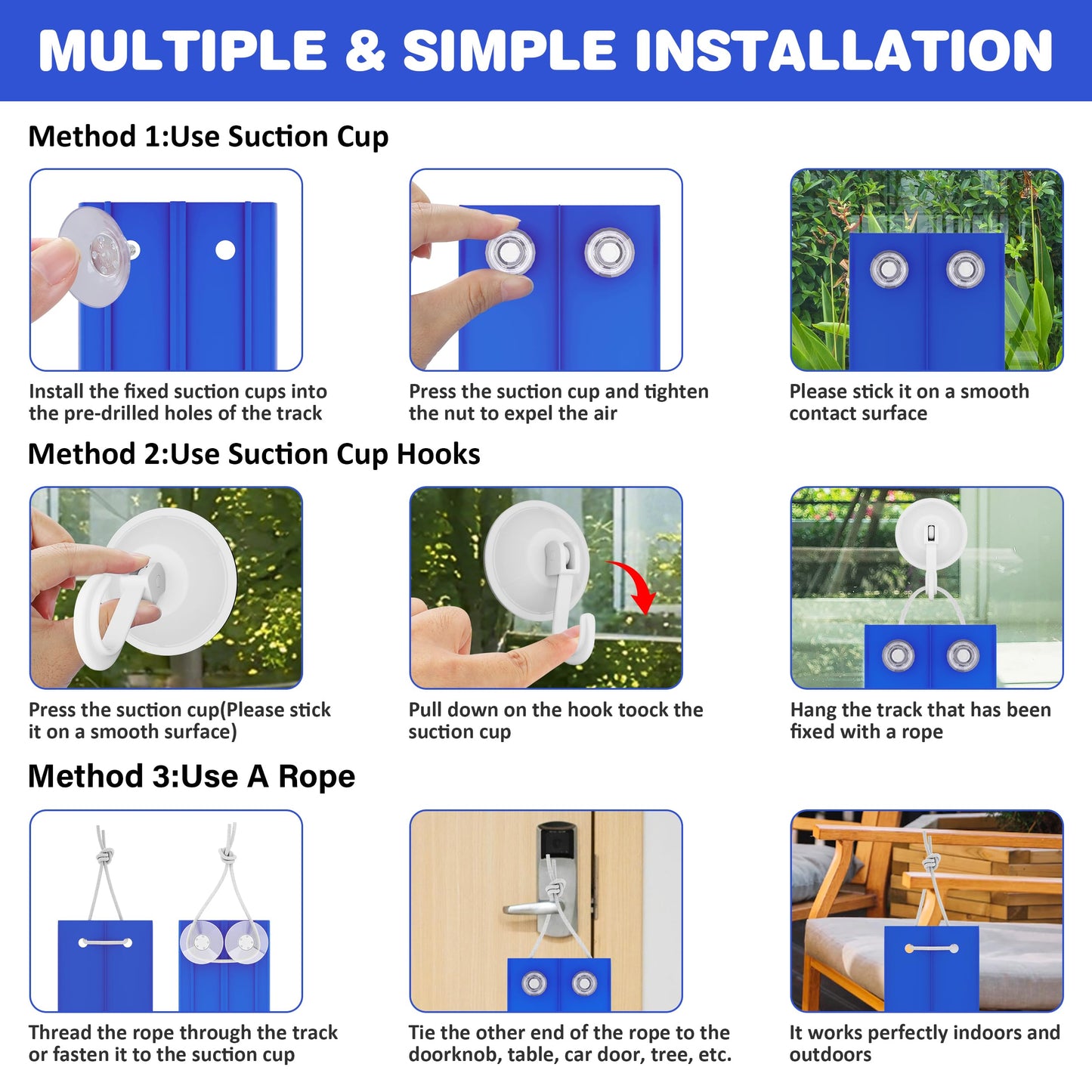 Anoozo 16 Ft Flexible Race Car Ramp Track – Suction Cups, Roll-Up Portable Racing Blue