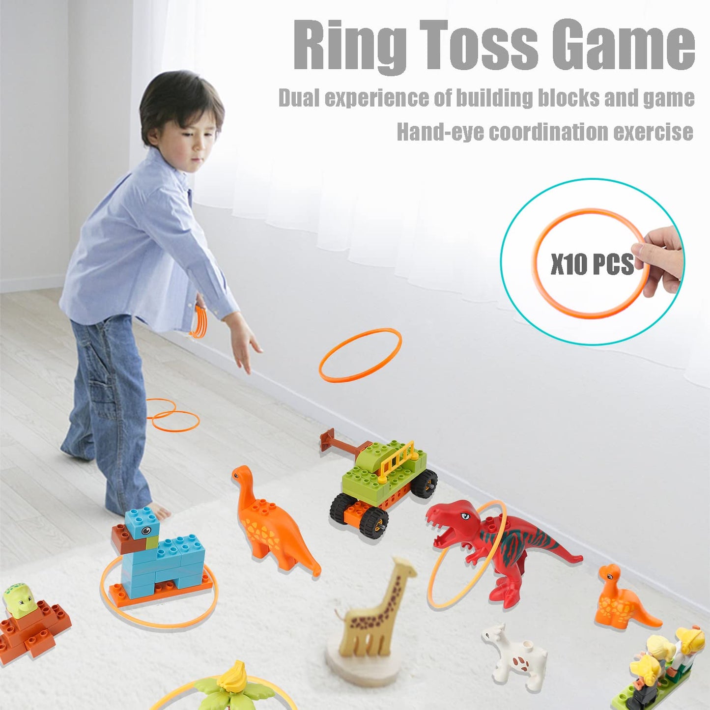 Anpcso Dinosaur Building Blocks for Toddlers 3-5 – Learn, Build & Play